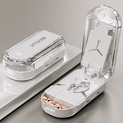 New Half-Third Particularized Pill Cutter, Adjustable Pill Cutter, Food Grade Safe Material, Non-Slip Base, Easily Cut Pills, Suitable for Traveling and Camping