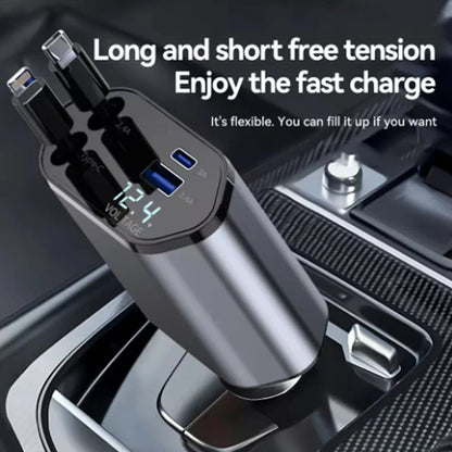 4 in 1 120W  USB Type C Fast car Charger Cable