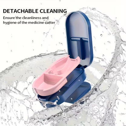 Pill Cutter Splitter Portable Pill Divider Compartment Box Tablet Divider Medicine Tool Kit