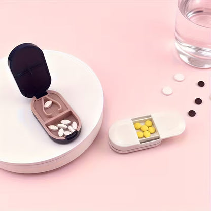 Pill Cutter Splitter Portable Pill Divider Compartment Box Tablet Divider Medicine Tool Kit