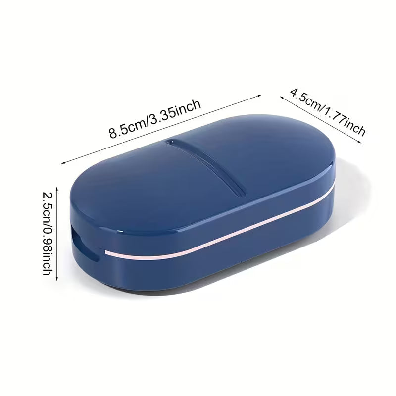 Pill Cutter Splitter Portable Pill Divider Compartment Box Tablet Divider Medicine Tool Kit