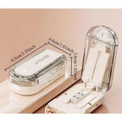 New Half-Third Particularized Pill Cutter, Adjustable Pill Cutter, Food Grade Safe Material, Non-Slip Base, Easily Cut Pills, Suitable for Traveling and Camping