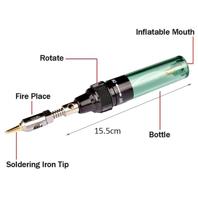 1300°C Gas Soldering Iron Cordless Welding Pen for Burner
