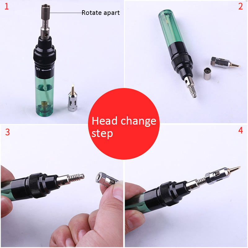 1300°C Gas Soldering Iron Cordless Welding Pen for Burner